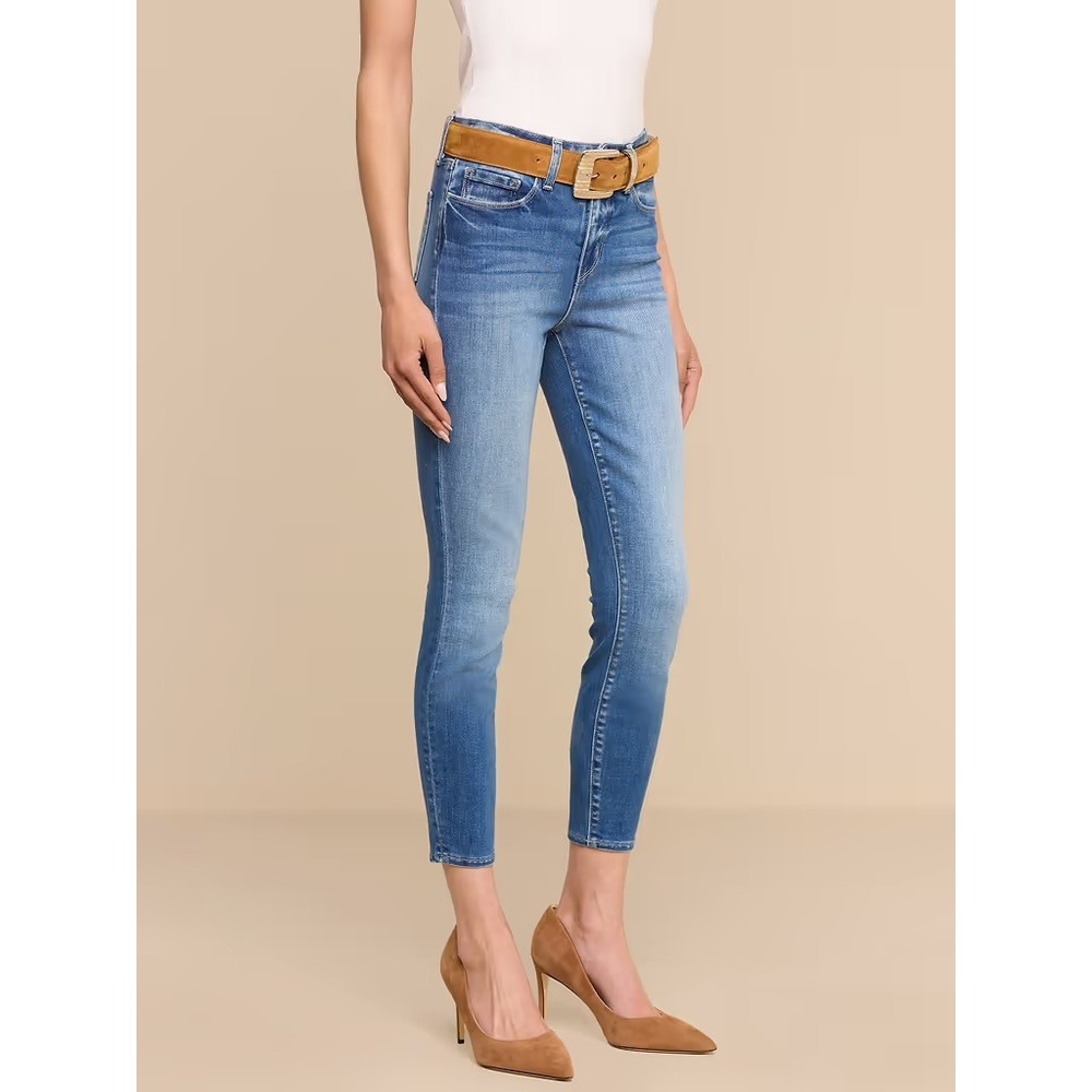NWT L'AGENCE Margot High Rise Skinny Ankle Jeans Premium Quiet Luxury Denim